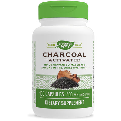 Charcoal Activated 280 mg 100 Capsules by Nature's Way best price