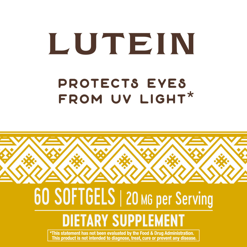 Lutein 20 mg 60 Softgels by Nature&