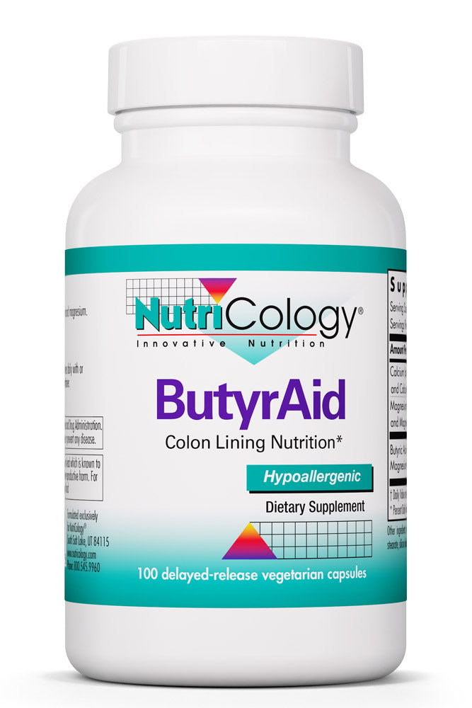 ButyrAid 100 Delayed-Release Vegetarian Capsules by Nutricology best price