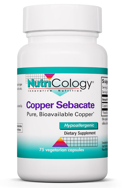 Copper Sebacate 75 Vegetarian Capsules by Nutricology best price