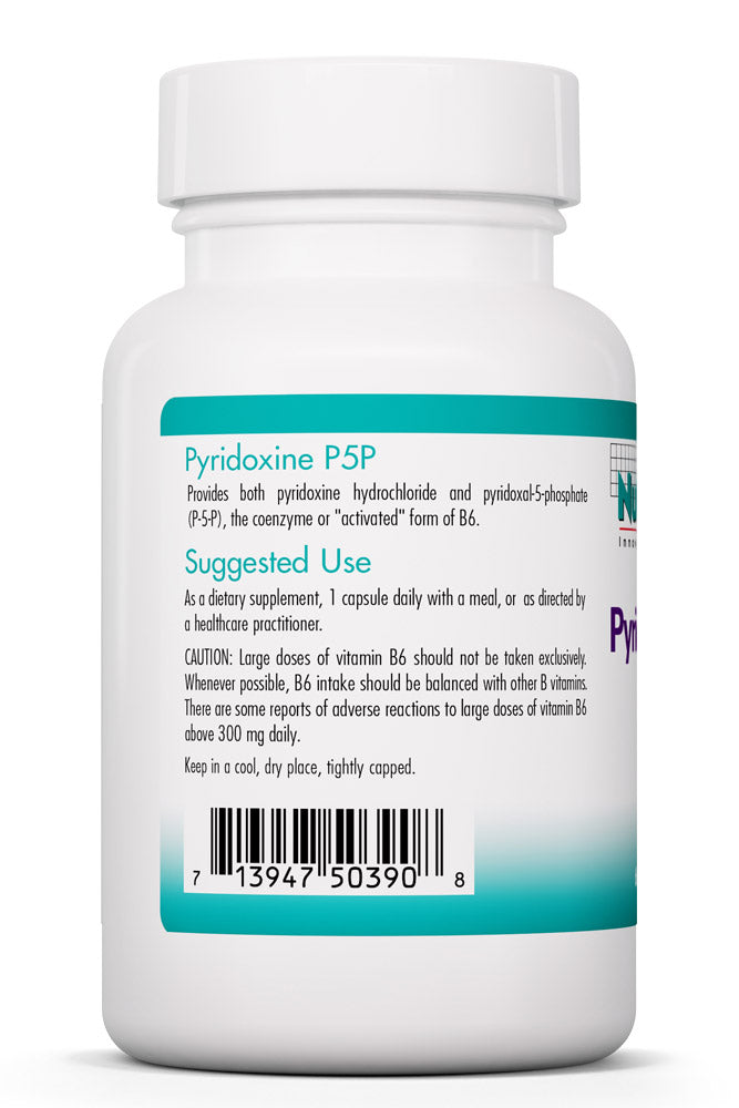 Pyridoxine P5P Vitamin B6 60 Vegetarian Capsules by Nutricology best price