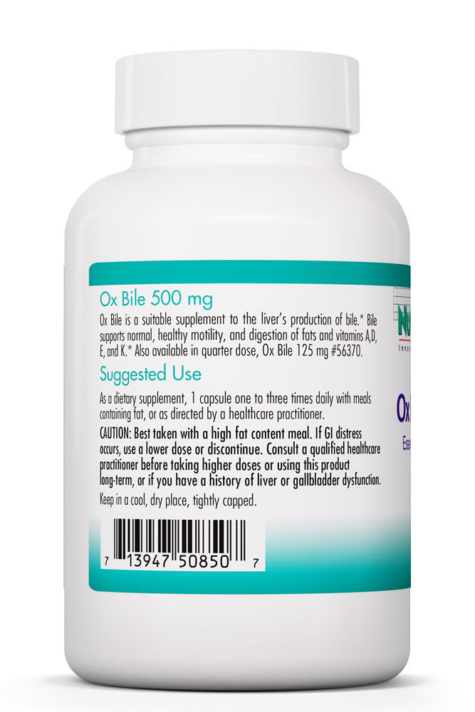 Ox Bile 500 mg 100 Vegicaps by Nutricology best price