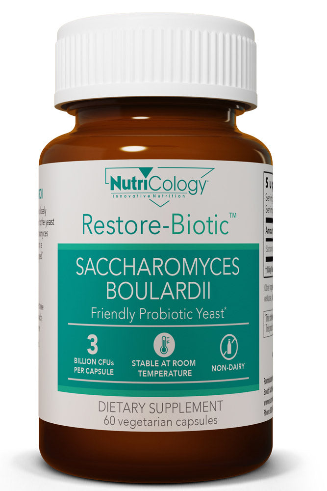 Restore-Biotic Saccharomyces boulardii 60 Vegetarian Capsules by Nutricology best price