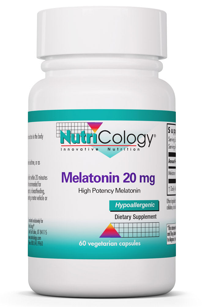 Melatonin 20 mg 60 Vegetarian Capsules by Nutricology best price