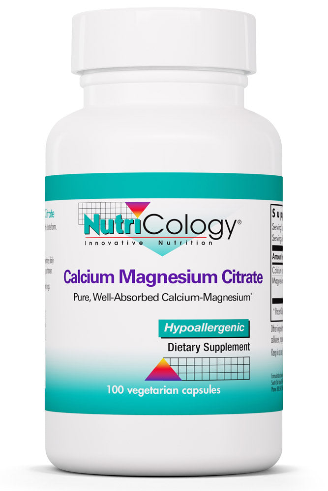 Calcium Magnesium Citrate 100 Vegetarian Capsules by Nutricology best price