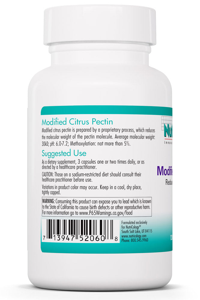 Modified Citrus Pectin 120 Vegetarian Capsules by Nutricology best price