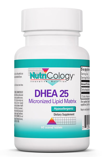 DHEA 25 Micronized Lipid Matrix 60 Scored Tablets by Nutricology best price