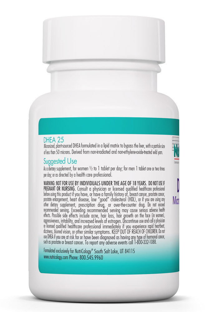 DHEA 25 Micronized Lipid Matrix 60 Scored Tablets by Nutricology best price