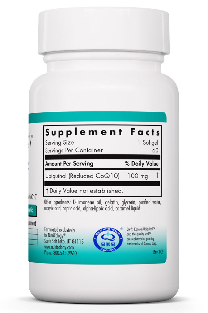 CoQH-CF Ubiquinol 60 Softgels by Nutricology best price