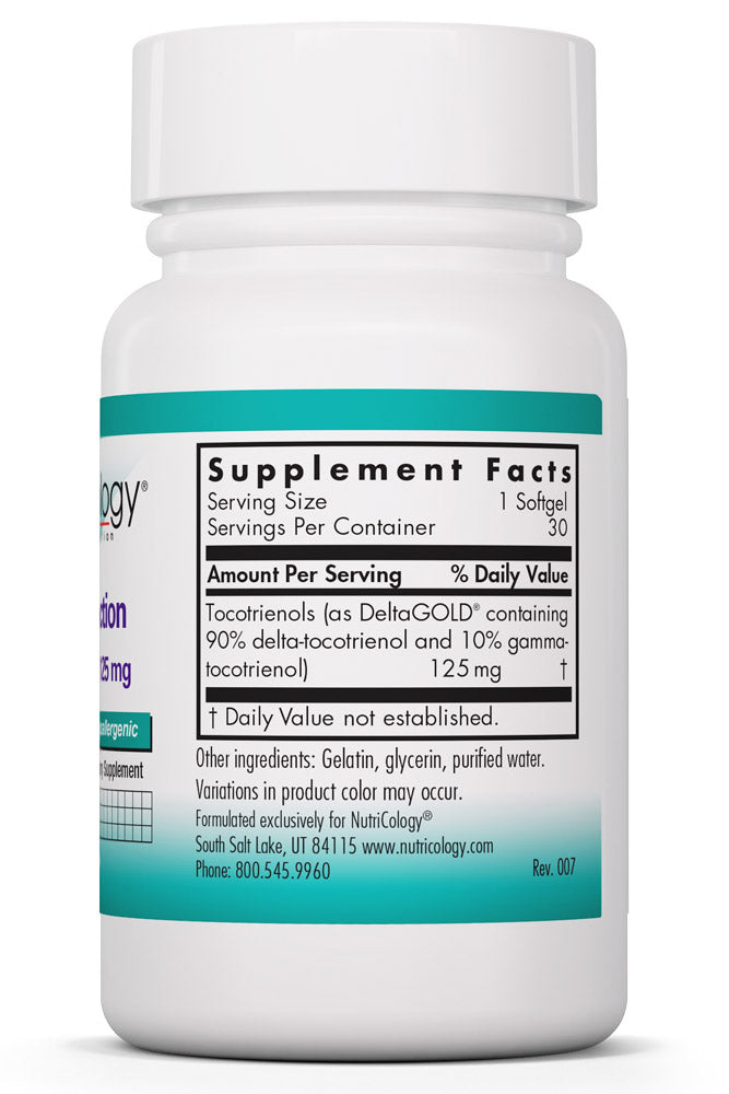 Delta-Fraction Tocotrienols 125 mg 30 Softgels by Nutricology best price