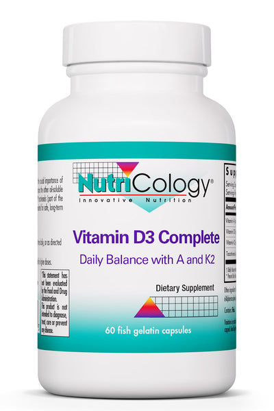 Vitamin D3 Complete 60 Fish Gelatin Capsules by Nutricology best price
