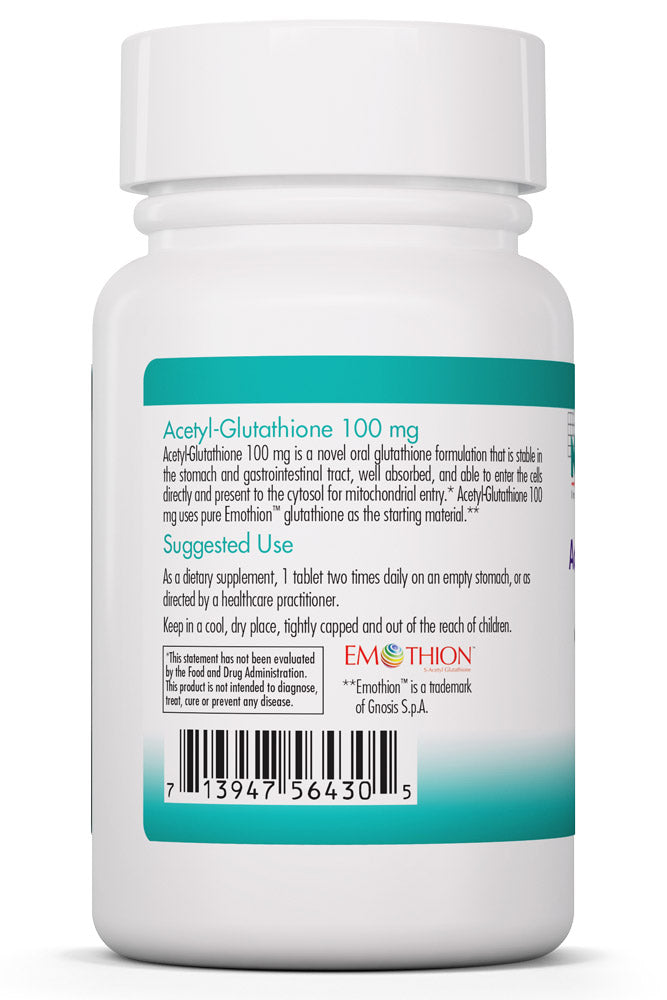 Acetyl-Glutathione 100 mg 60 Scored Tablets by Nutricology best price
