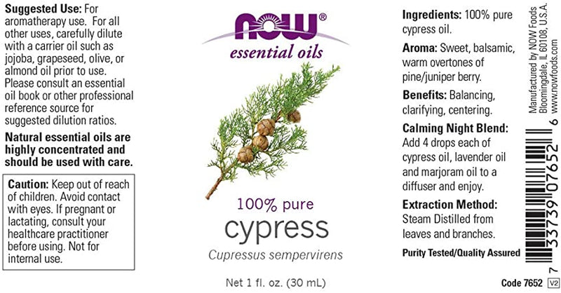 Cypress Oil 1 fl oz (30 ml) | By Now Essential Oils - Best Price