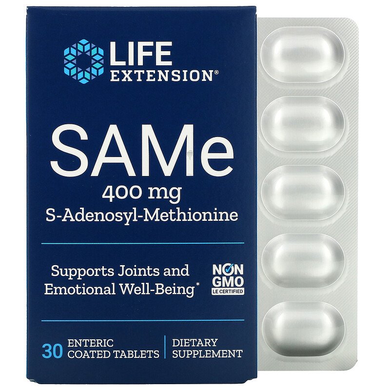 SAMe (S-Adenosyl-Methionine) 400 mg 30 Enteric Coated Tablets