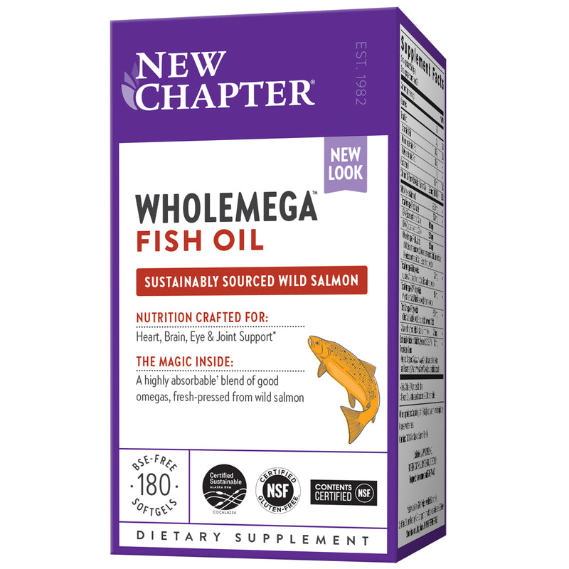 Wholemega Extra-Virgin Wild Alaskan Salmon Oil 1000 mg 180 Softgels by New Chapter best price