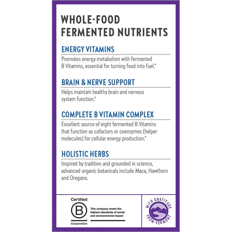 Coenzyme B Food Complex 60 Vegetarian Tablets