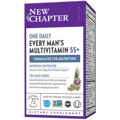 Every Man's One Daily Whole-Food Multi 55+ 72 Vegetarian Tablets by New Chapter best price