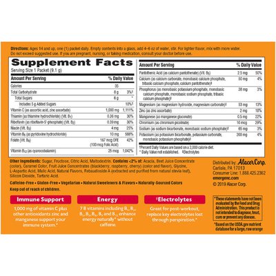 Emergen-C Vitamin C 1,000 mg Rasberry 30 packets by Alacer Best Price