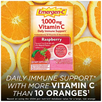 Emergen-C Vitamin C 1,000 mg Rasberry 30 packets by Alacer Best Price