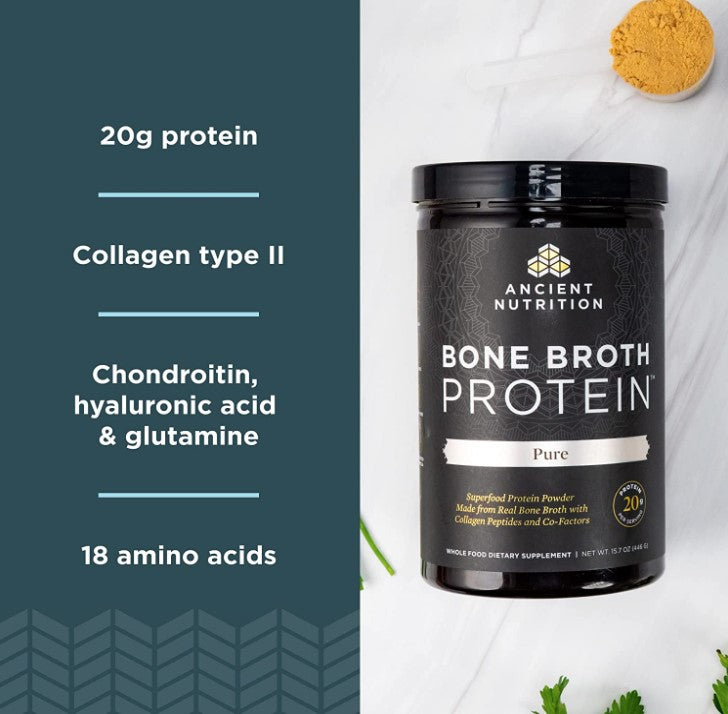 Bone Broth Protein, Pure 1.96 lbs (890 g), by Ancient Nutrition
