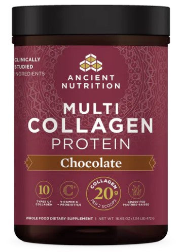 Multi Collagen Protein, Chocolate, 16.65 oz (1.04 lb), by Ancient Nutrition