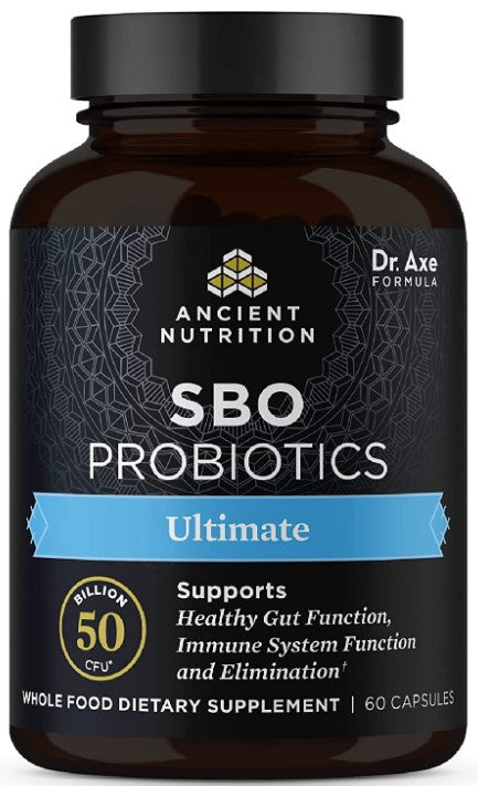 Dr. Axe Formula SBO Probiotics, Ultimate 60 Capsules, by Ancient Nutrition