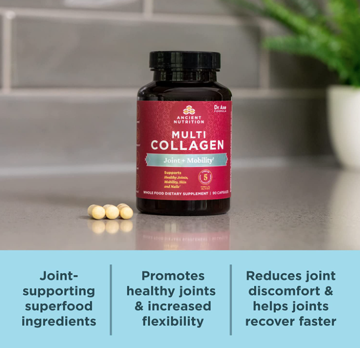Multi Collagen Joint & Mobility 90 Capsules, by Ancient Nutrition