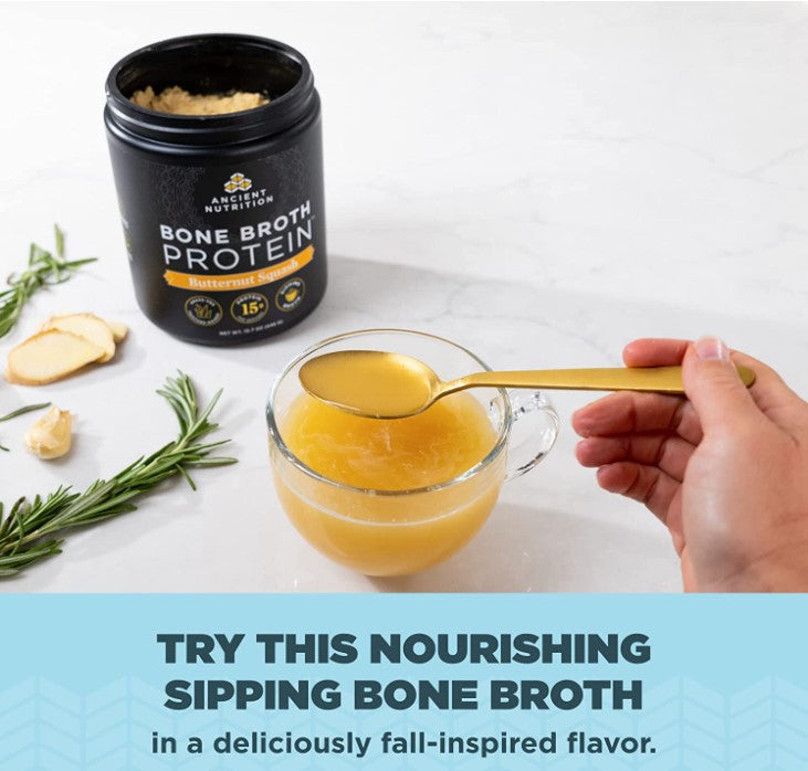 Bone Broth Protein, Butternut Squash 15.7 oz (446 g), by Ancient Nutrition