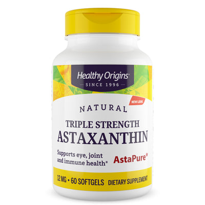 Triple Strength Astaxanthin 12 mg 60 Softgels by Healthy Origins best price