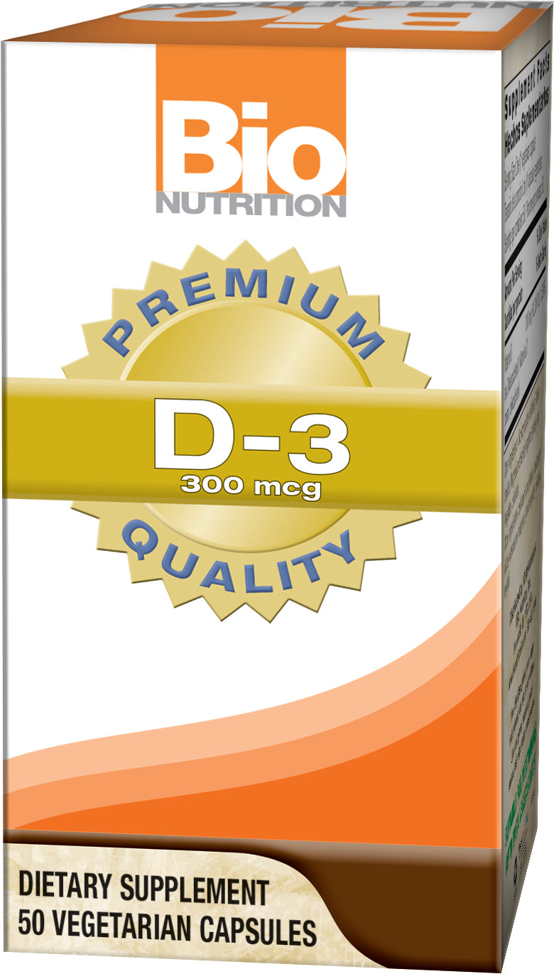 Vitamin D-3 12,000 IU 50 Vegetarian Capsules by Bio Nutrition best price