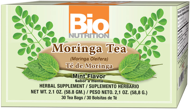 Moringa Tea Mint Flavor 30 Tea Bags by Bio Nutrition best price
