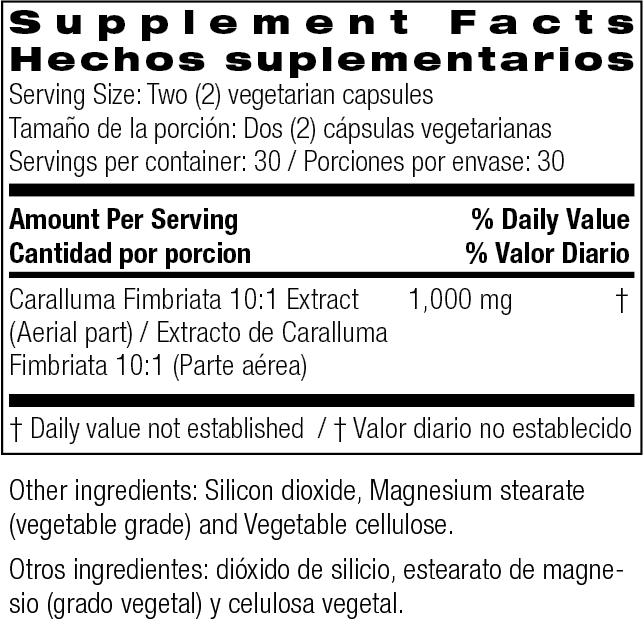 Caralluma 1,000 mg 60 Vegetarian Capsules by Bio Nutrition best price
