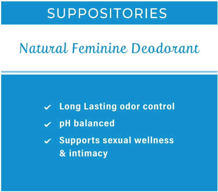 Natural Feminine Deodorant Suppositories - 5 Suppositories, by Biom Probiotics