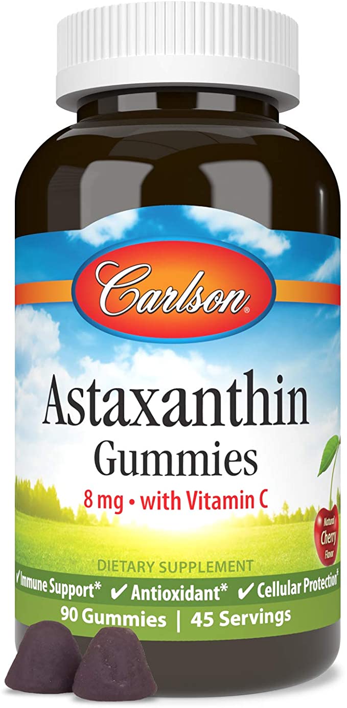Astaxanthin with Vitamin C - 90 Gummies, by Carlson Labs
