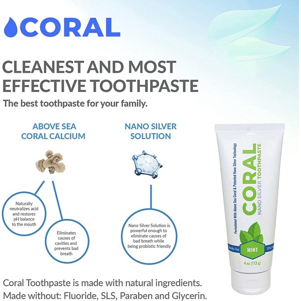Coral Nano Silver Mint Toothpaste 4 oz