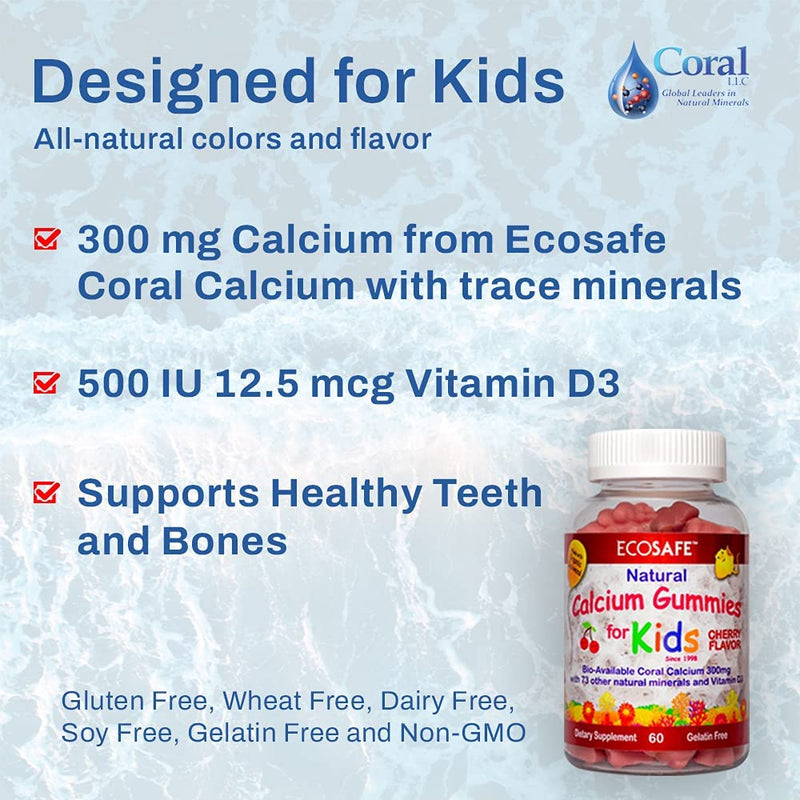 Coral Calcium Vitamin D3 Kids Gummies Cherry