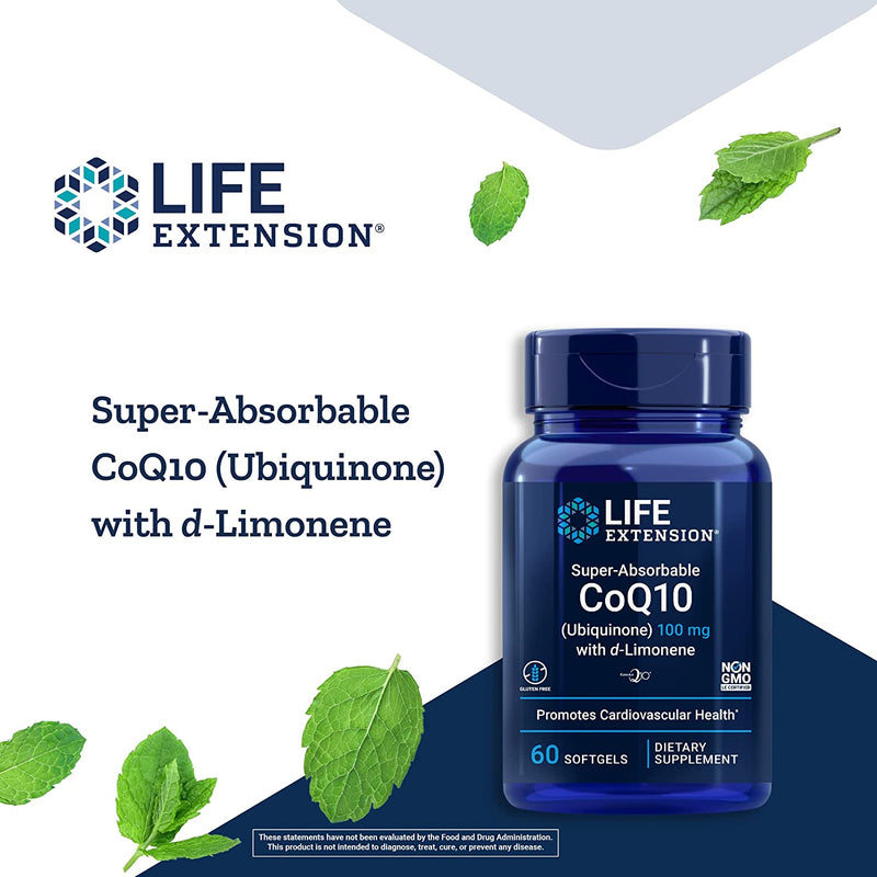 Super-Absorbable CoQ10 with d-Limonene 100 mg 60 Softgels