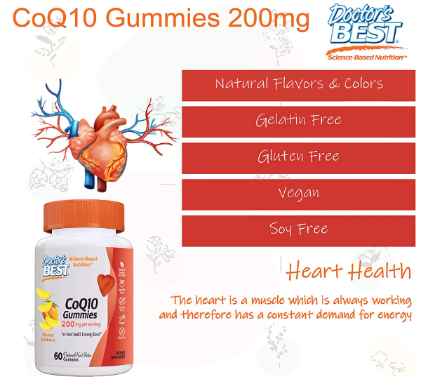 CoQ10 Gummies, Mango Madness, 100 mg, 60 Gummies, by Doctor&
