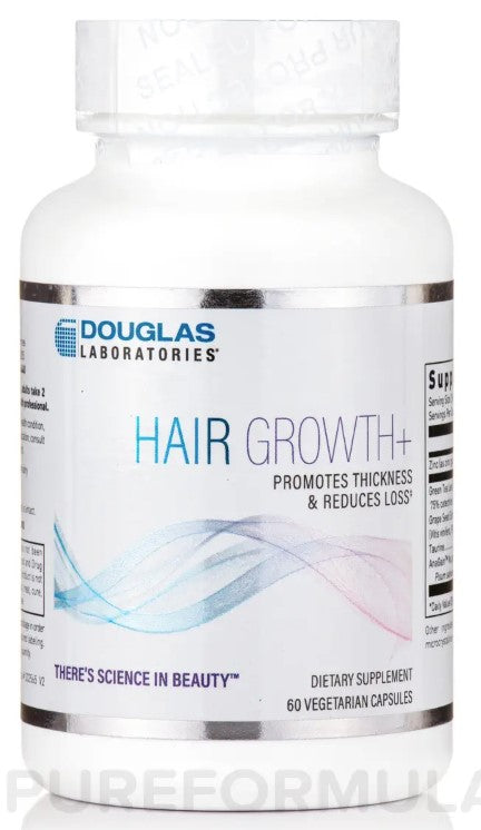 Hair Growth+ 60 Vegetarian Capsules, by Douglas Laboratories