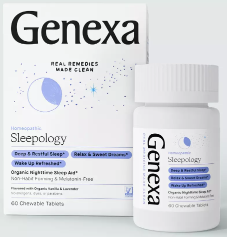 Sleepology, 60 Vanilla & Lavender Chewable Tablets, by Genexa