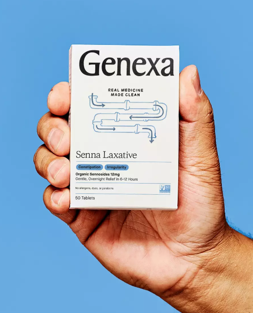 Senna Laxative, Gentle, Overnight Relief, 50 Tablets, by Genexa