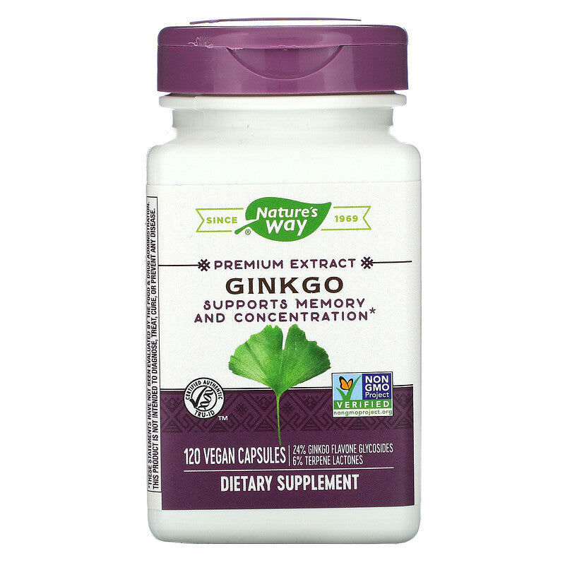 Ginkgo Standardized 120 Veg Capsules by Nature&