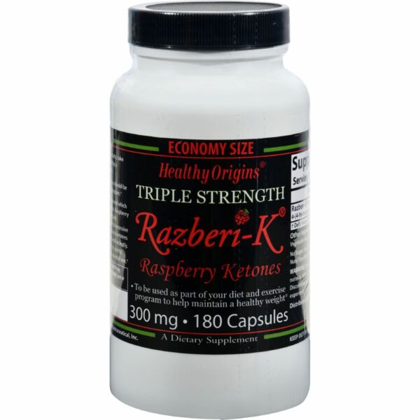 Raspberry Ketones Razberi-K 300 mg 180 Caps by Healthy Origins best price
