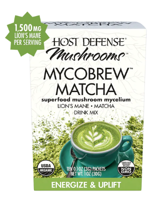 Host Defense Mycobrew Matcha Packets, 1oz (30g)