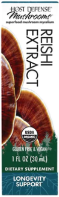 Host Defense Reishi Extract Longevity Support, 1 FL OZ (30 mL), by Fungi Perfect
