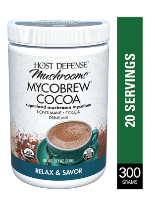 Host Defense Mycobrew Cocoa Drink Mix, 10.5 oz (300 G)