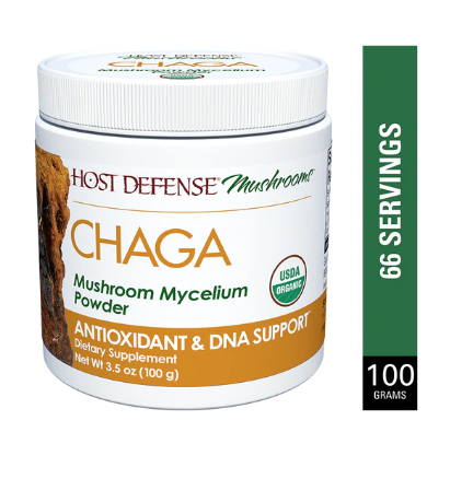 Host Defense Chaga Mushroom Mycelium Powder, 3.5oz (100g)