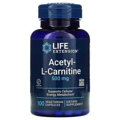 Acetyl-L-Carnitine 500 mg 100 Vegetarian Capsules Best Price