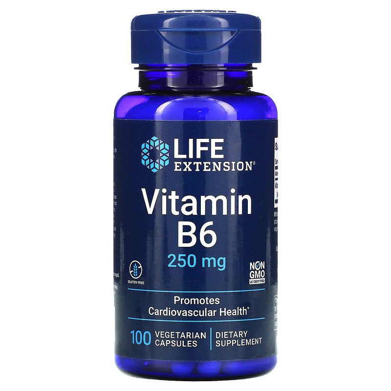 Vitamin B6 250 mg 100 Vegetarian Capsules  Best Price
