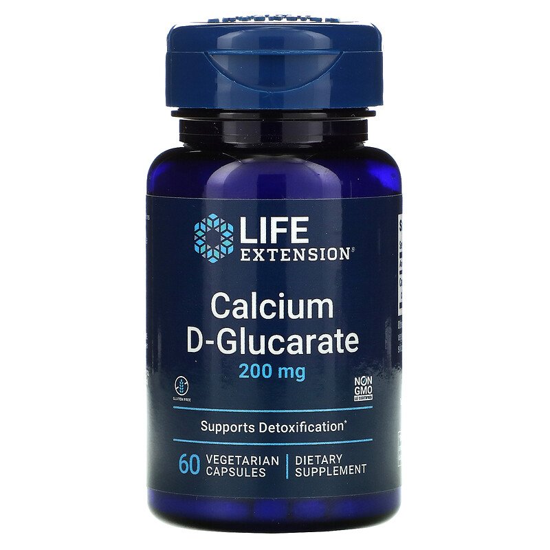 Calcium D-Glucarate 200 mg 60 Vegetarian Capsules Best Price